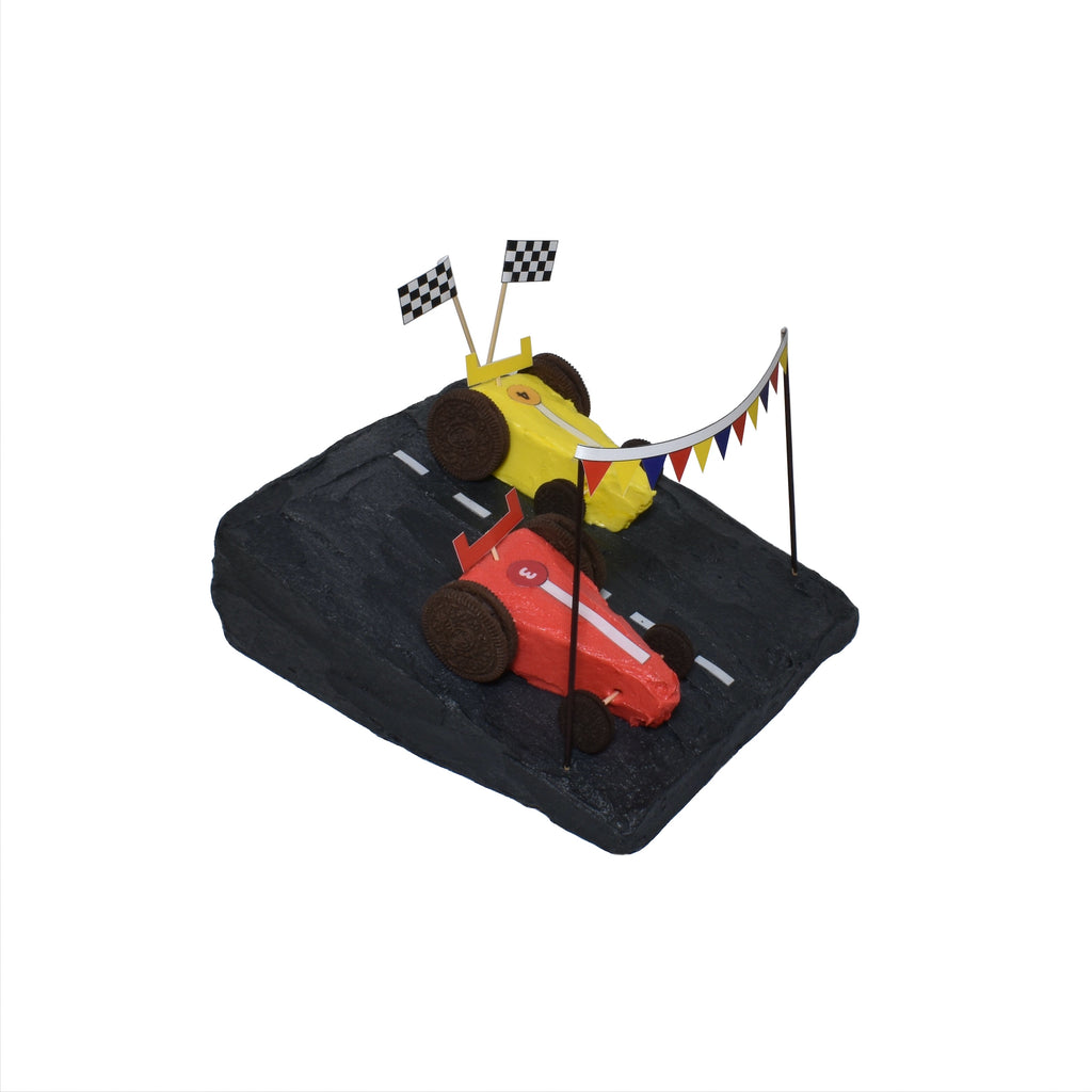 Racing Cars Cake Decorating Set Shape Tins