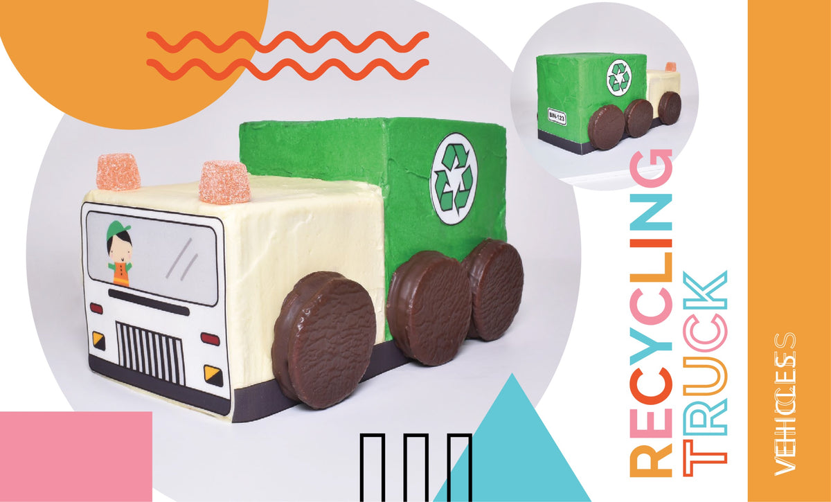 Recycling Truck Cake birthday cake — Shape Tins