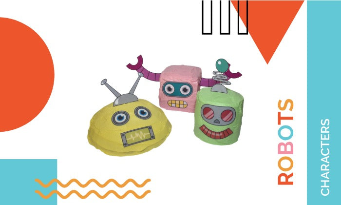 Robots Cake birthday cake — Shape Tins