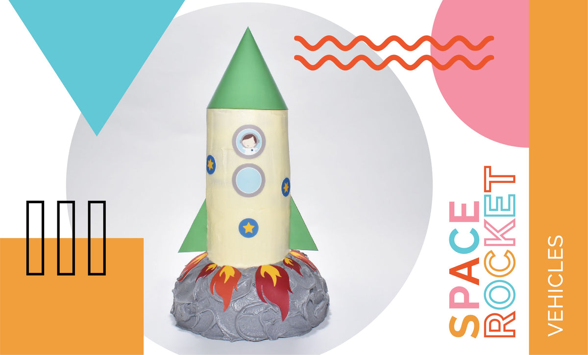 Space Rocket Cake birthday cake — Shape Tins